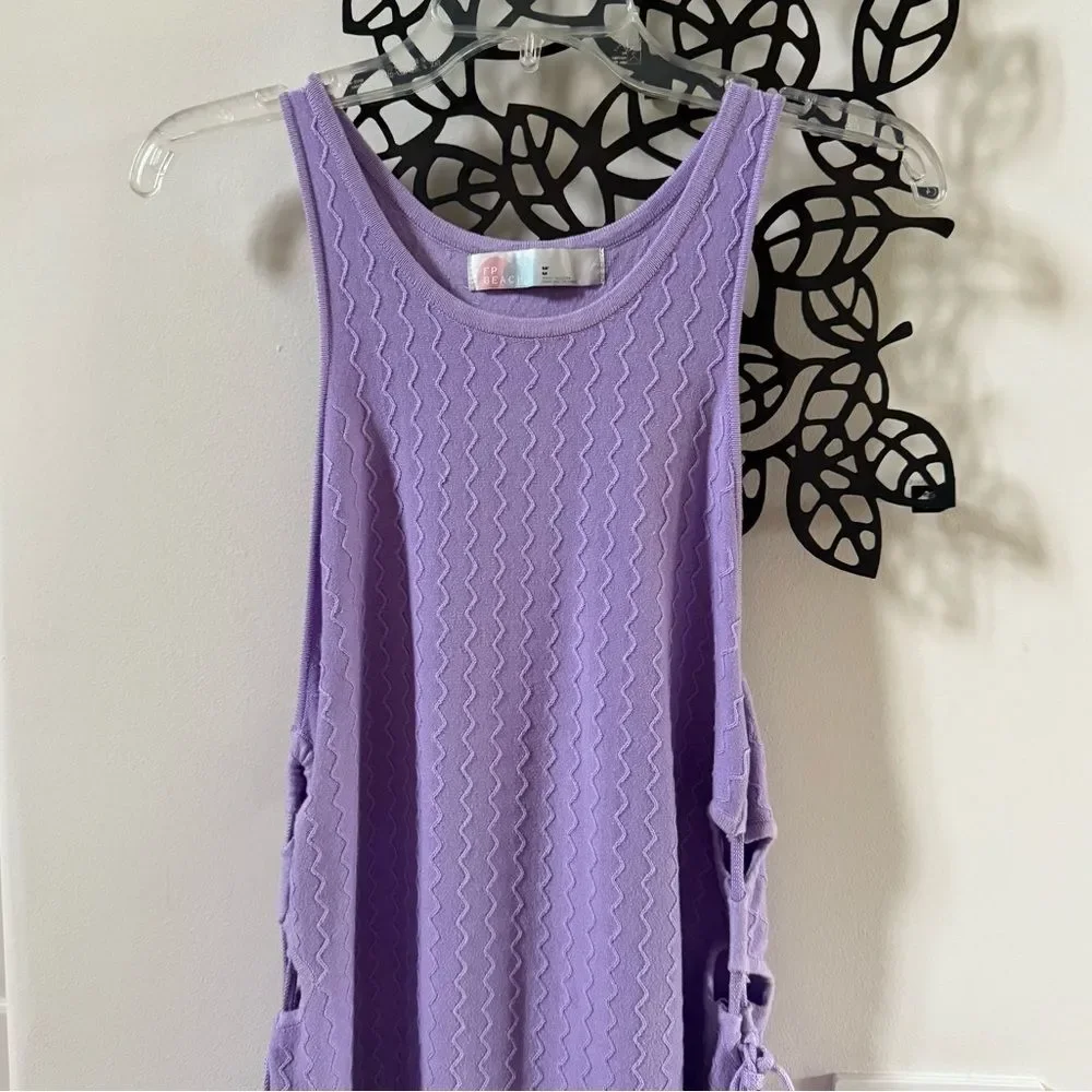 Free People Beach Eve Sweater Maxi Dress in Purple M
